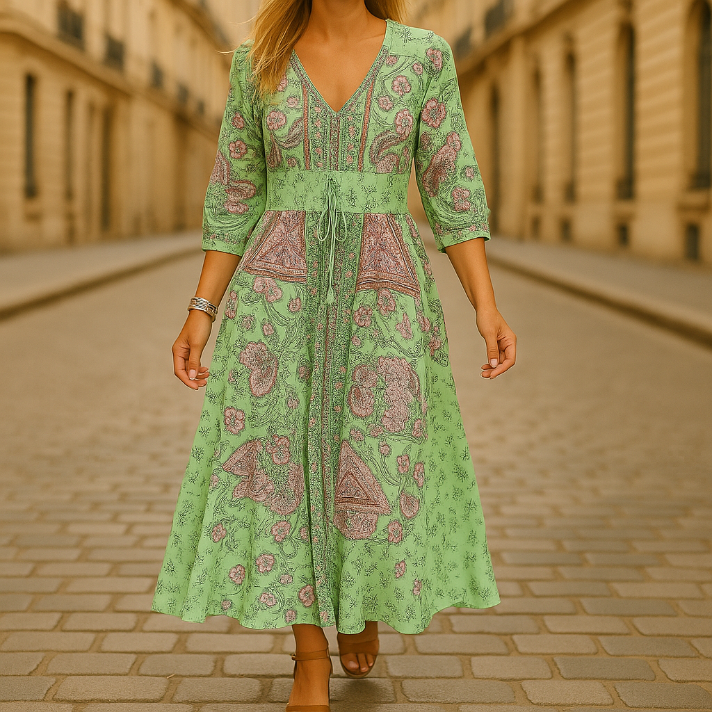 Rosa™ | Boheme-Inspireret Maxi Sommerkjole