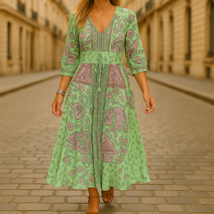 Rosa™ | Boheme-Inspireret Maxi Sommerkjole
