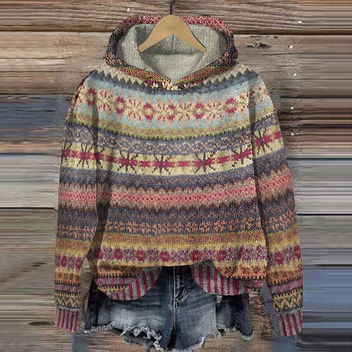 Louise™ | Retro Etnisk Hættetrøje