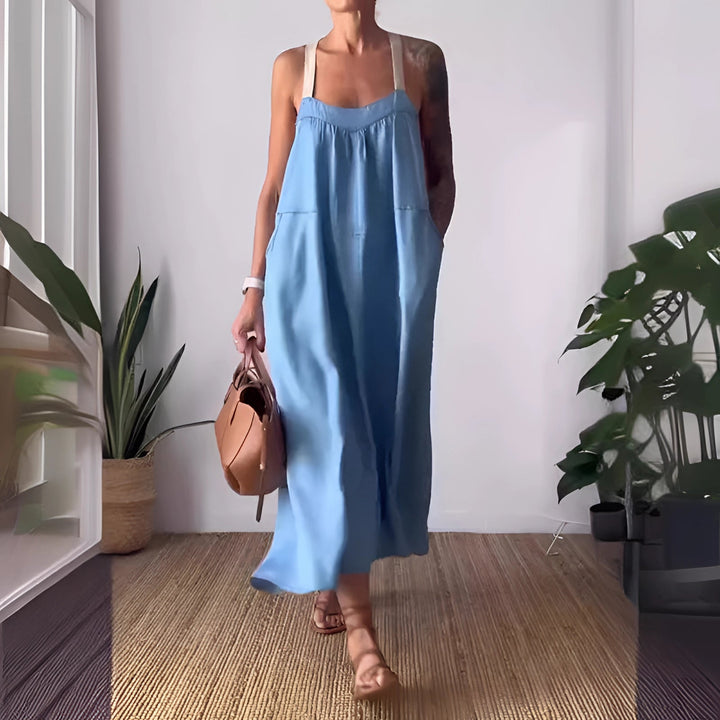 Alba™ | Casual Sommerkjole med Stropper og Lommer