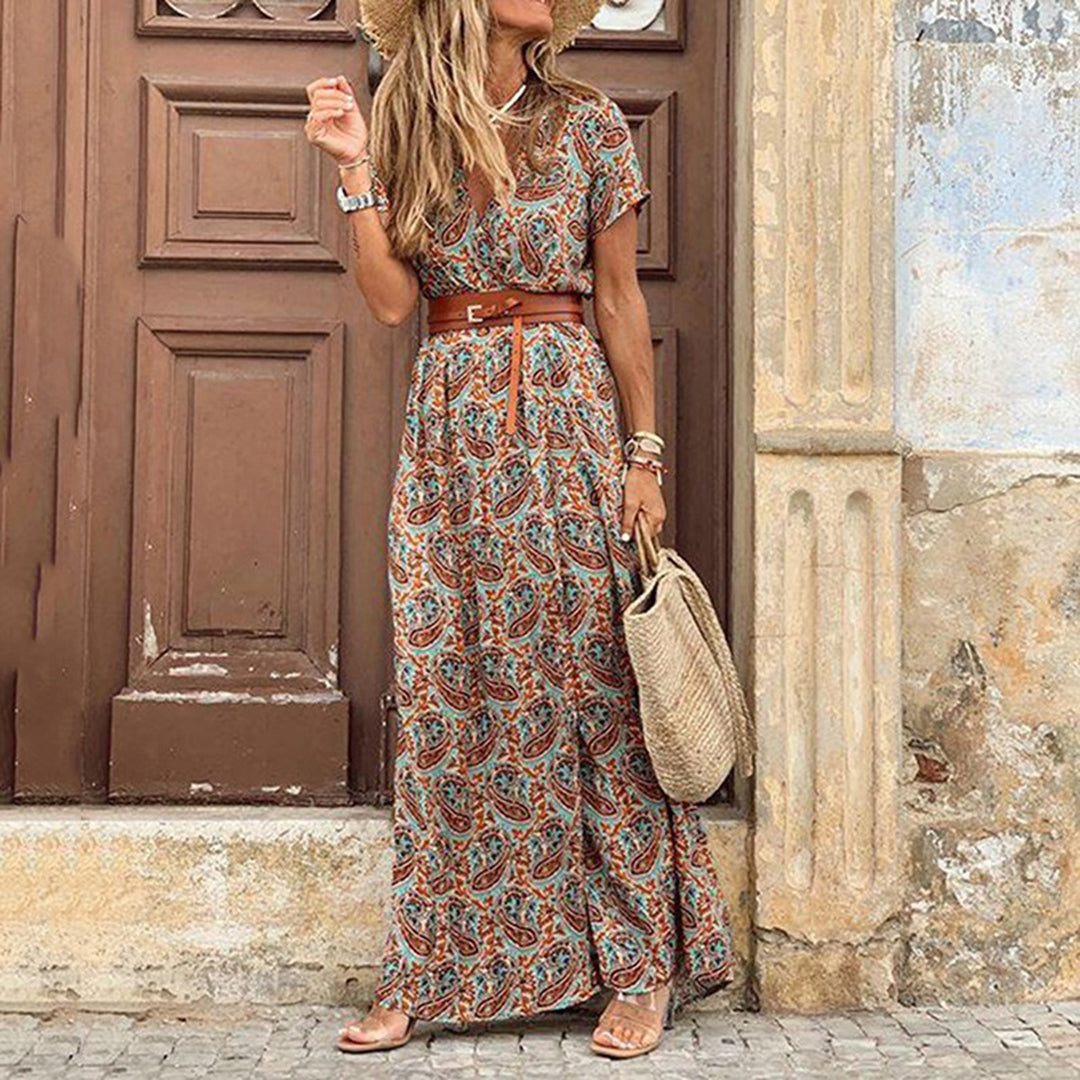 Bindi™ | Boho Maxikjole (Inkl. Gratis Bælte)
