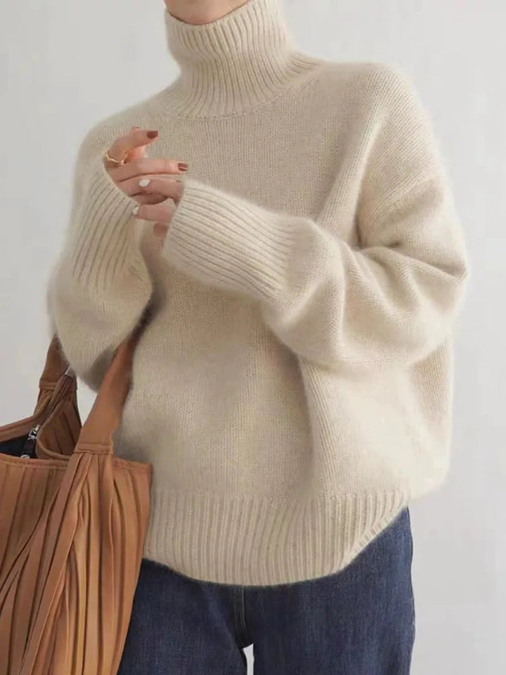 Agnes™ | Komfortabel Rullekrave Sweater