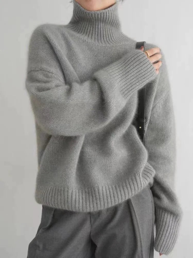 Agnes™ | Komfortabel Rullekrave Sweater