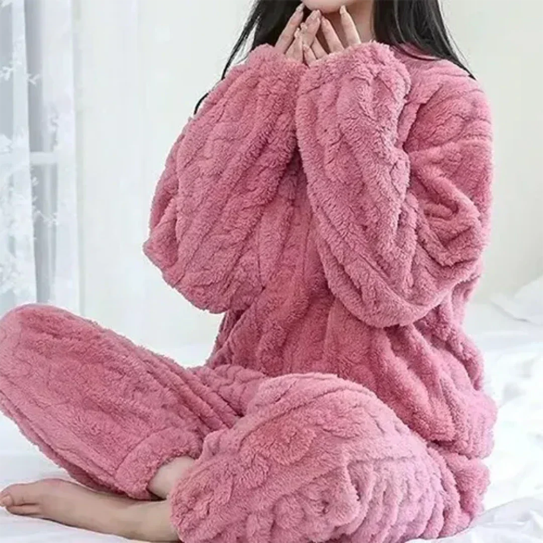 Anette™ | Dame fleece loungewear sæt