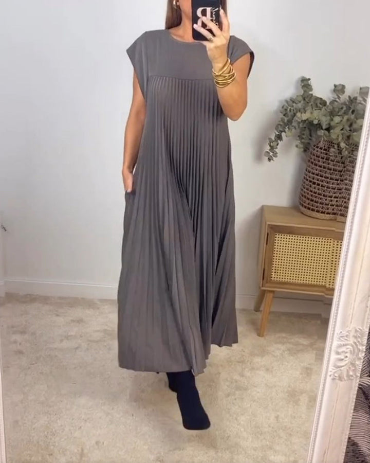 Amalia™ | Trendy Ærmeløs Plisseret Kjole