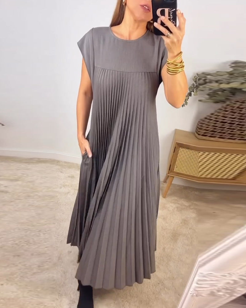 Amalia™ | Trendy Ærmeløs Plisseret Kjole