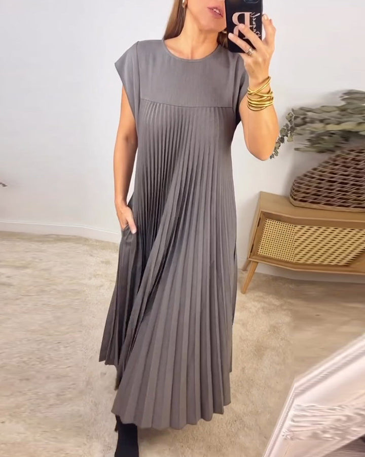 Amalia™ | Trendy Ærmeløs Plisseret Kjole