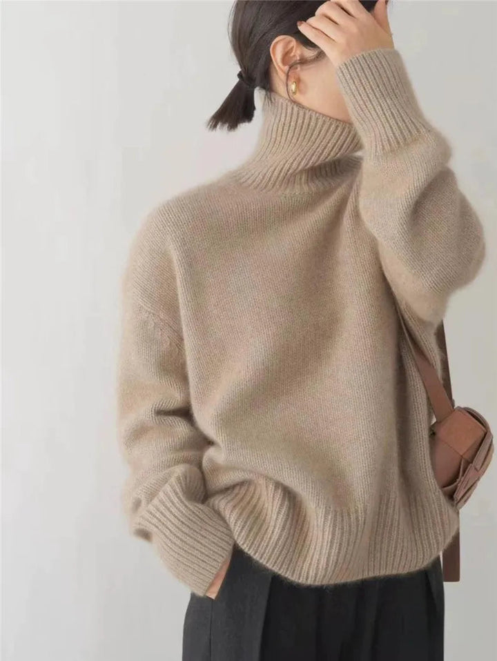 Agnes™ | Komfortabel Rullekrave Sweater