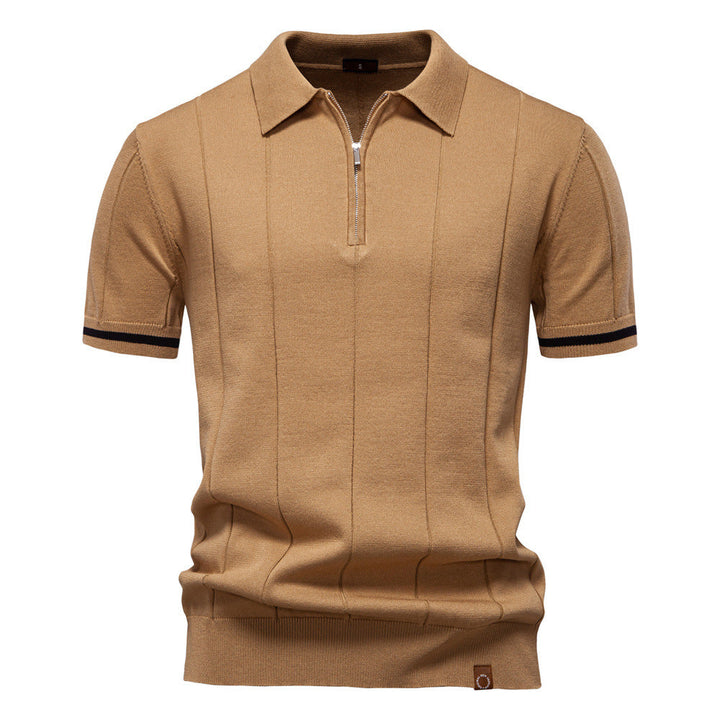 Per™ - Struktur-Zip-Poloshirt