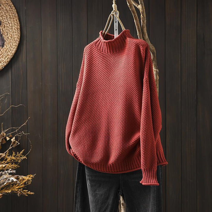Mina™ | Sweater Med Høj Krave