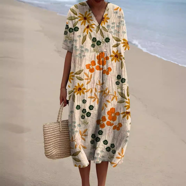 Andrea™ | Vintage Boho Midikjole