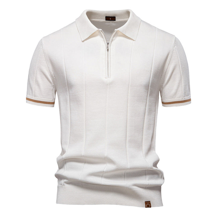 Per™ - Struktur-Zip-Poloshirt