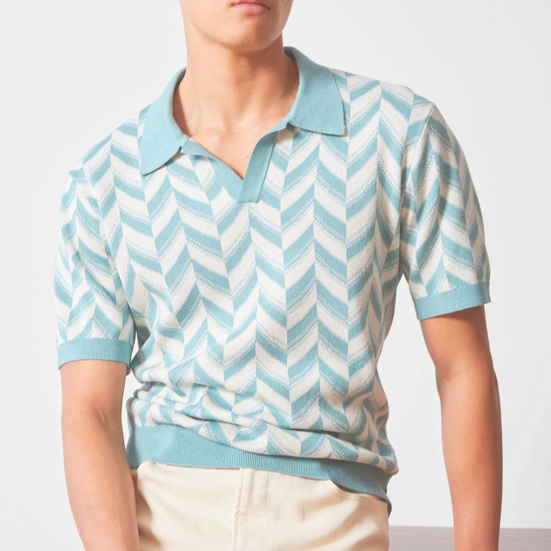 Henrik™ - Retro strikpoloshirt