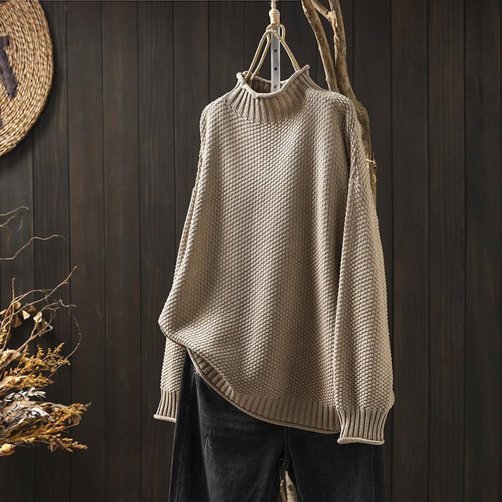 Mina™ | Sweater Med Høj Krave