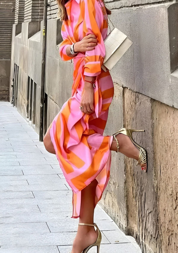 Amalia™ | Omslagskjole Med Print