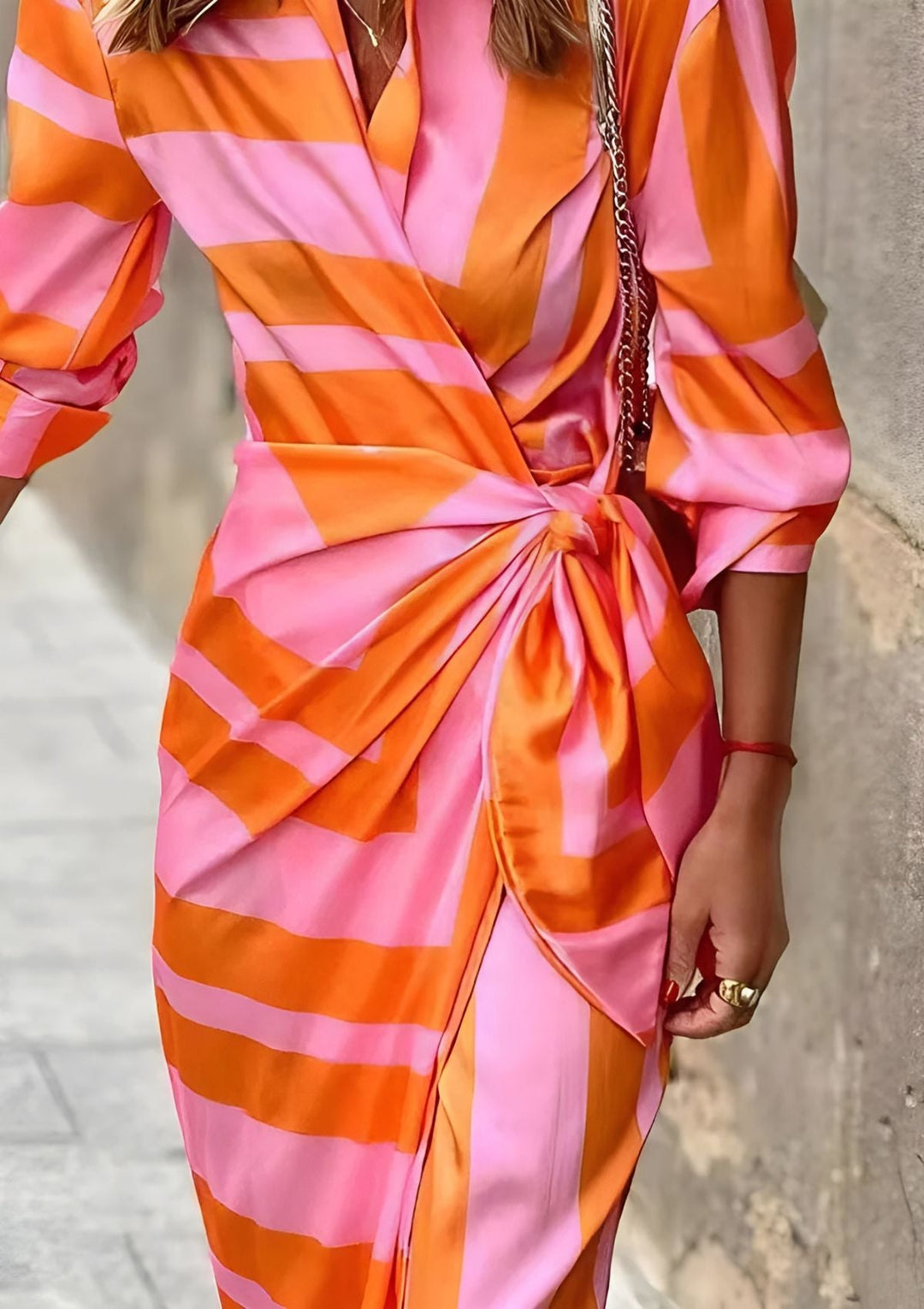 Amalia™ | Omslagskjole Med Print