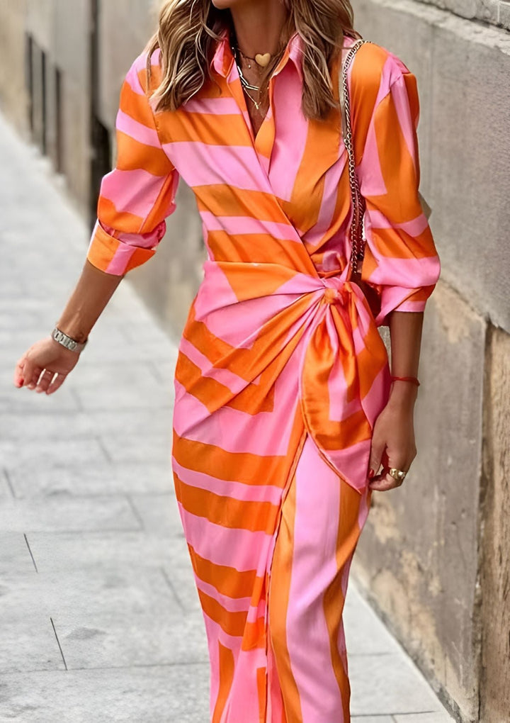 Amalia™ | Omslagskjole Med Print