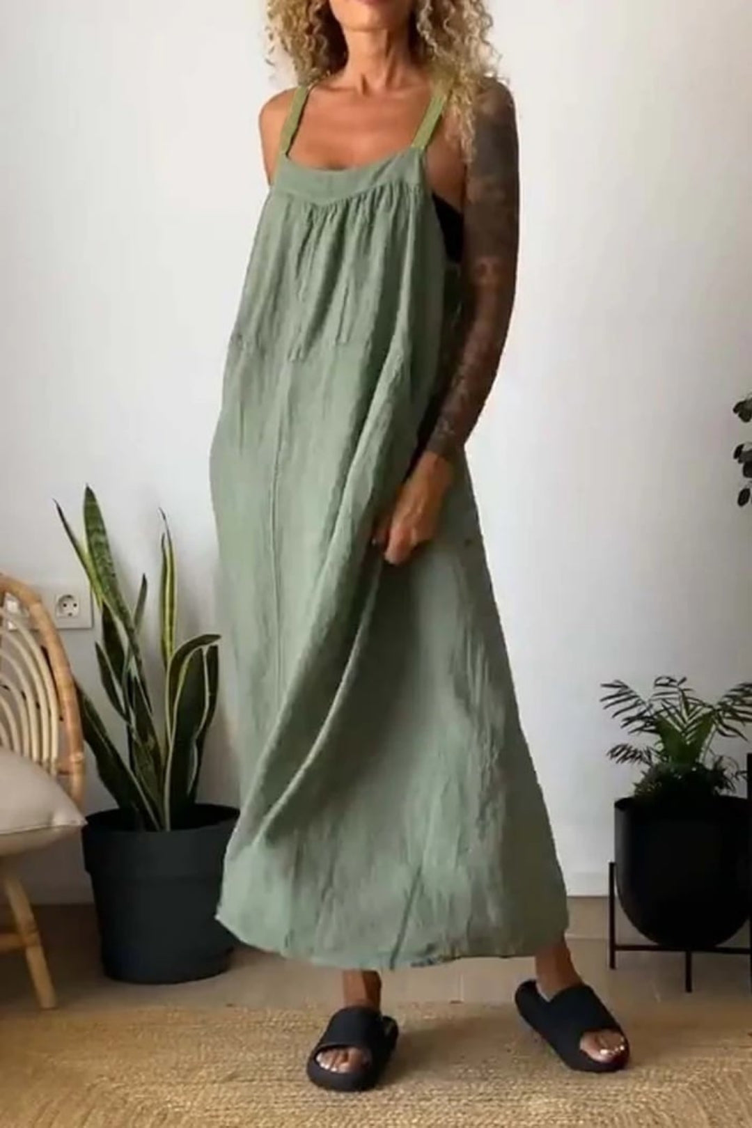 Alba™ | Casual Sommerkjole med Stropper og Lommer