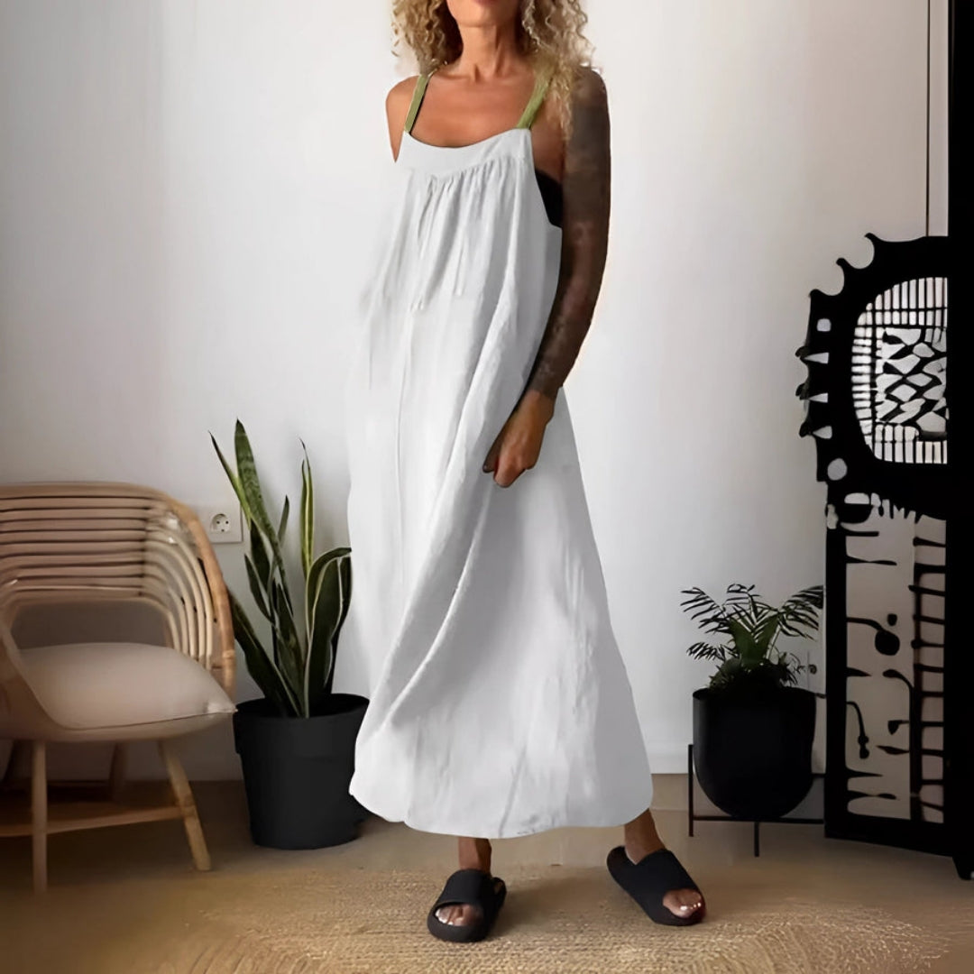 Alba™ | Casual Sommerkjole med Stropper og Lommer