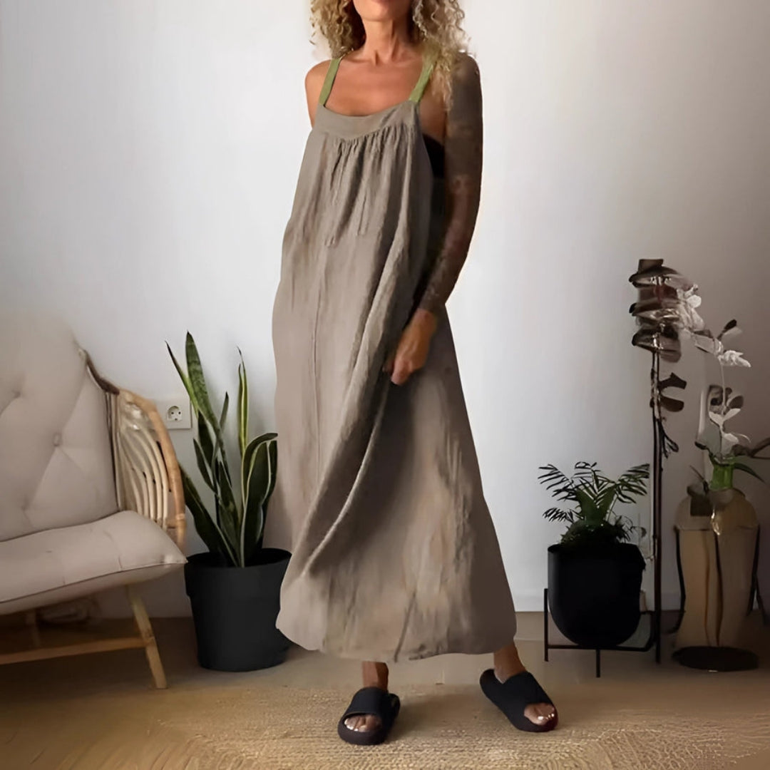 Alba™ | Casual Sommerkjole med Stropper og Lommer