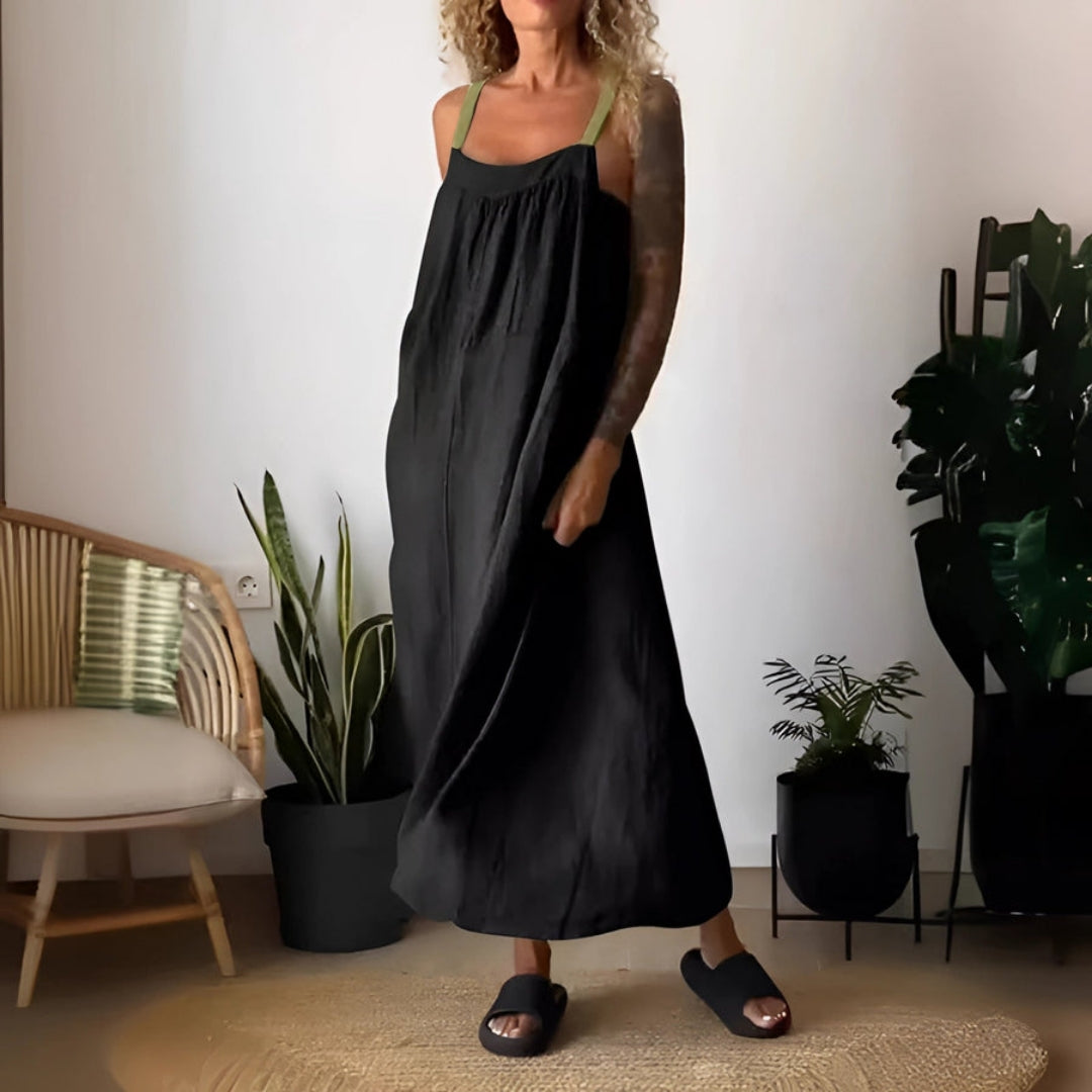 Alba™ | Casual Sommerkjole med Stropper og Lommer