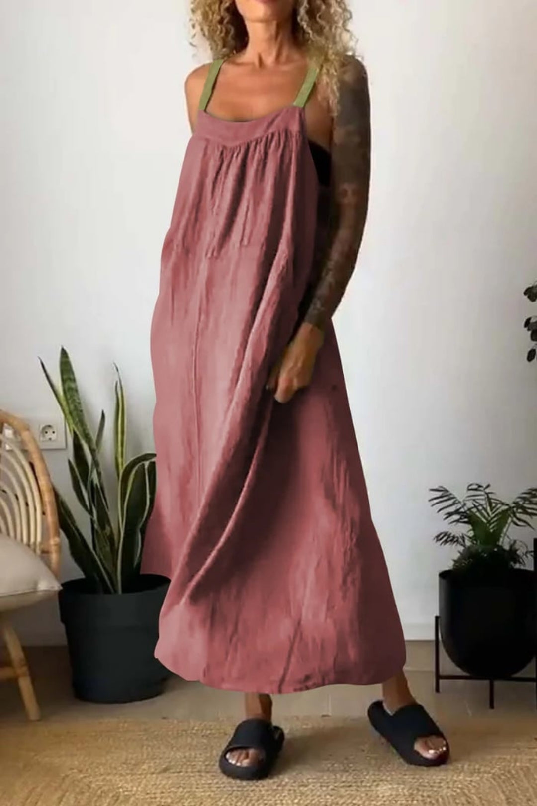 Alba™ | Casual Sommerkjole med Stropper og Lommer