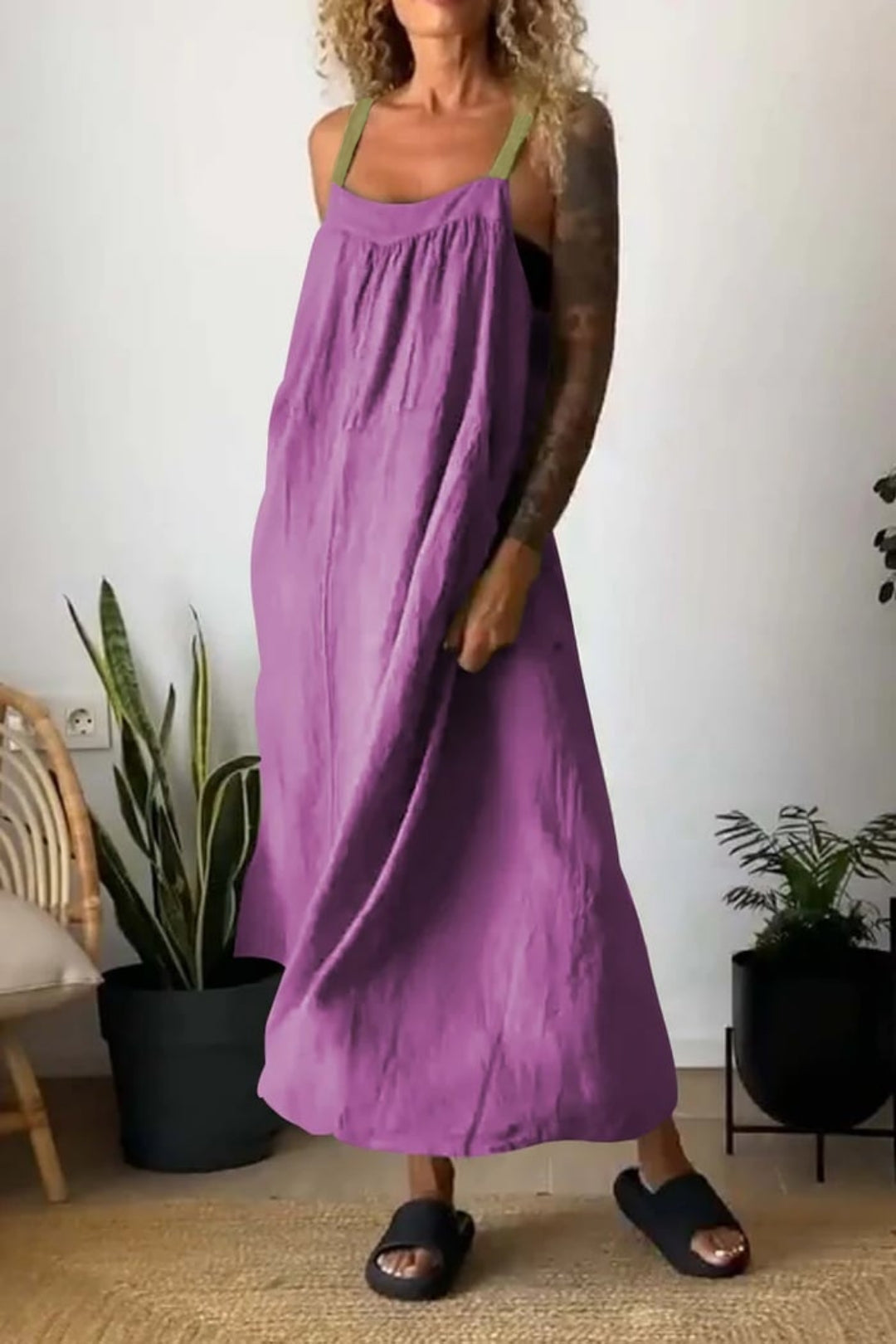 Alba™ | Casual Sommerkjole med Stropper og Lommer