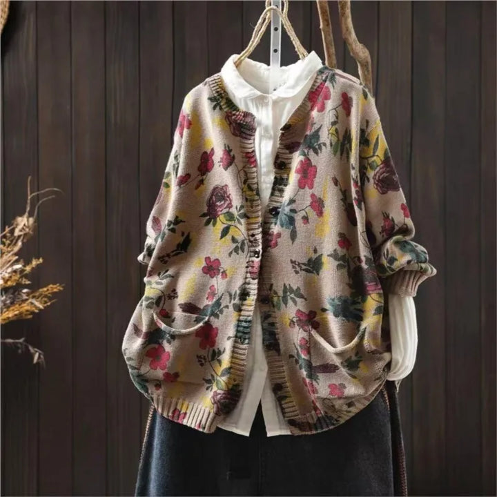 Leonora™ | Casual O-hals Sweater med Knapper