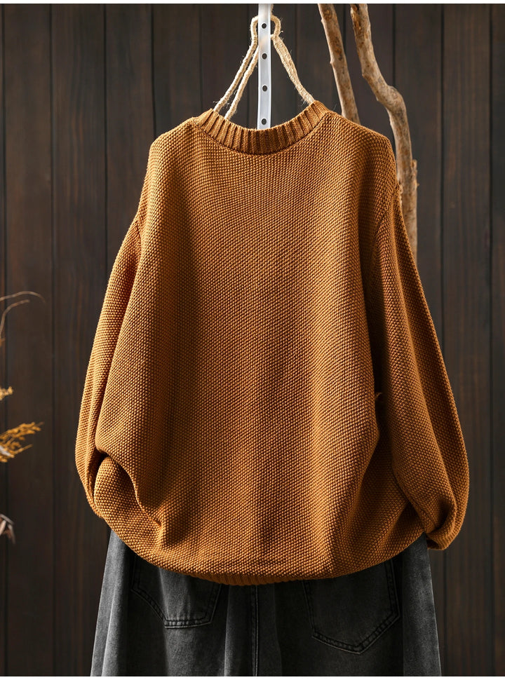 Cornelia™ | Retro Casual O-hals Patchwork Langærmet Top