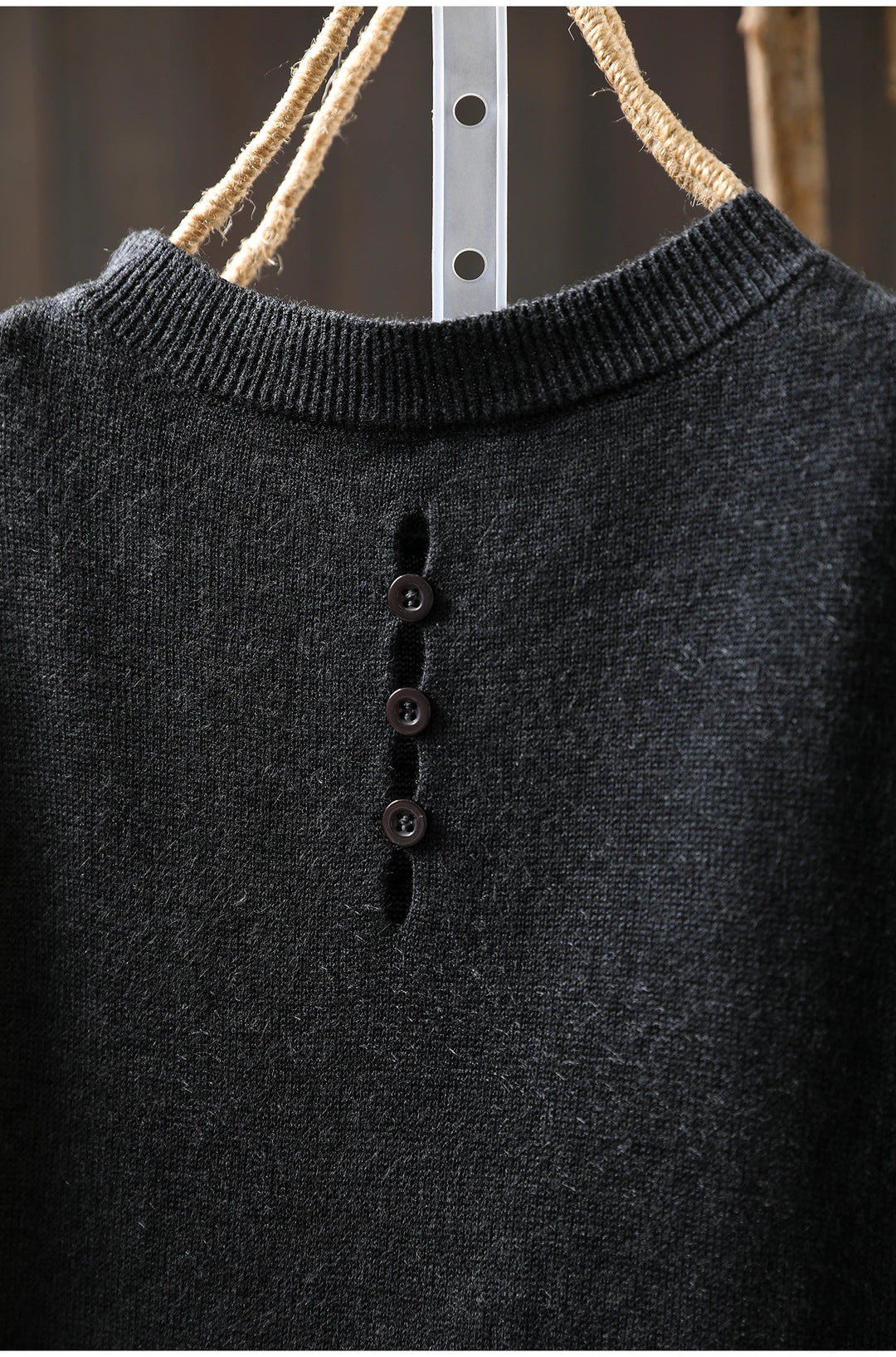 Elvira™ | Casual Strikket O-hals Sweater med Trekvartærmer