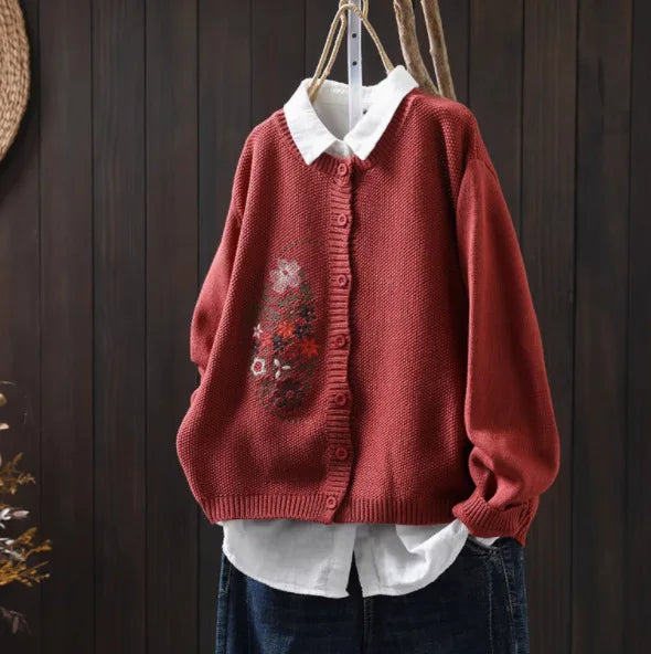 Signe™ | Casual Strikket O-hals Retro Sweater