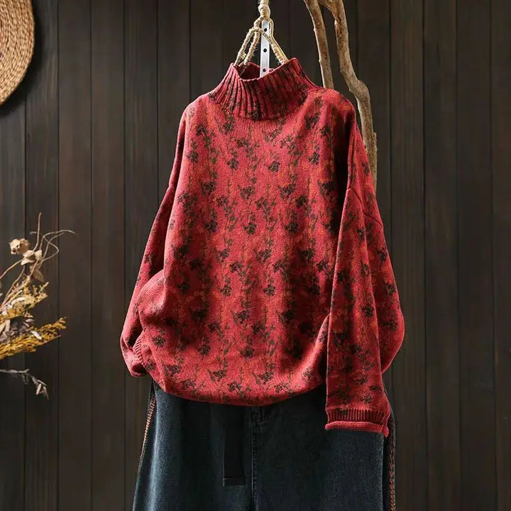 Sigrid™ | Jacquard Strikket Løs Sweater