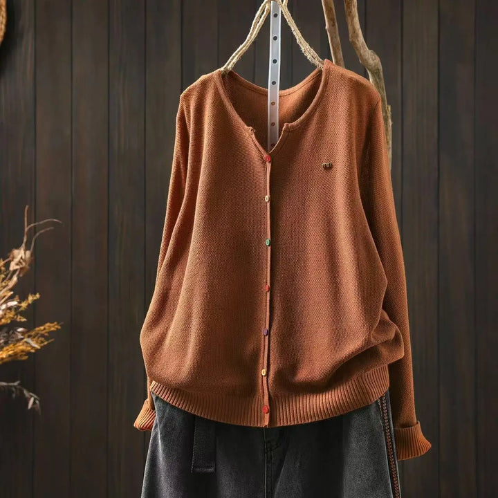 Josepha™ | Strikket Langærmet Cardigan med Knapper
