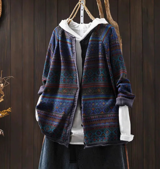 Milla™ | Mønstret Jacquard Strikket Løs Sweater