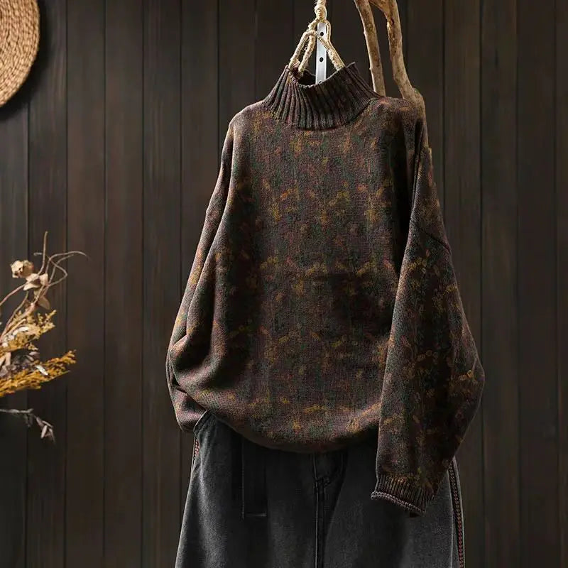 Sigrid™ | Jacquard Strikket Løs Sweater