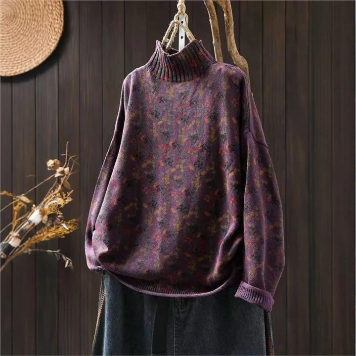 Sigrid™ | Jacquard Strikket Løs Sweater