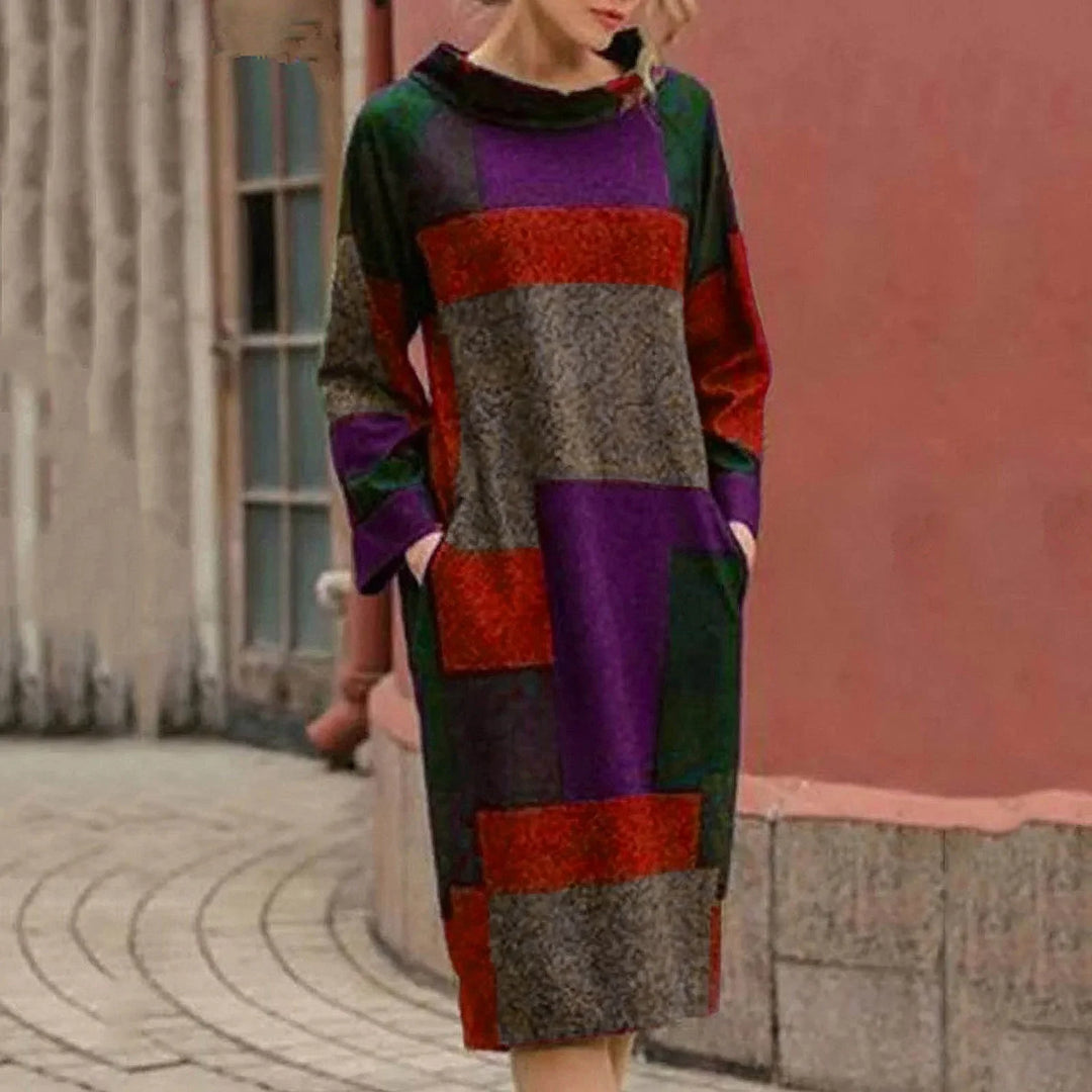 Chelsy™ | Vintage Patchwork Midi Kjole