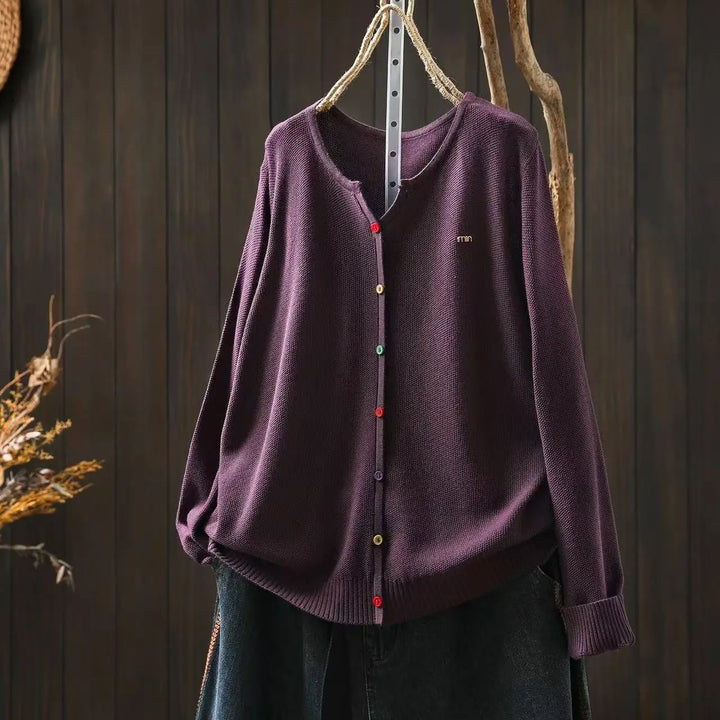 Josepha™ | Strikket Langærmet Cardigan med Knapper