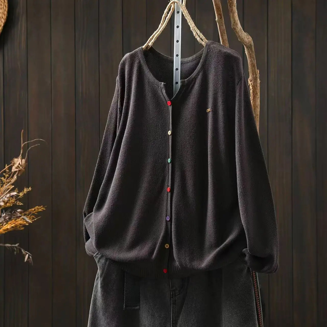Josepha™ | Strikket Langærmet Cardigan med Knapper