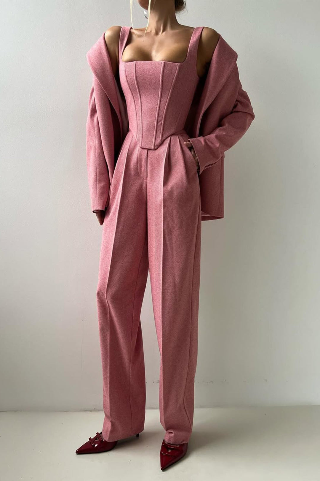 Dolce™ | Tredelt Sæt med Dobbelt Radet Blazer