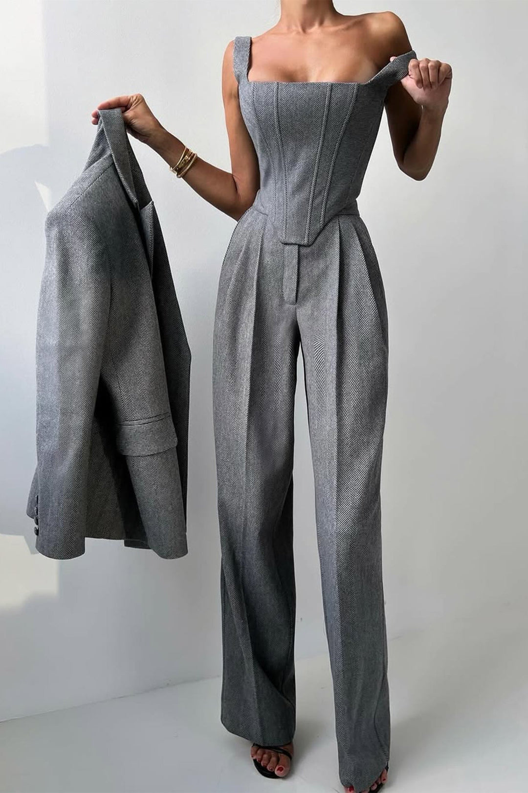 Dolce™ | Tredelt Sæt med Dobbelt Radet Blazer