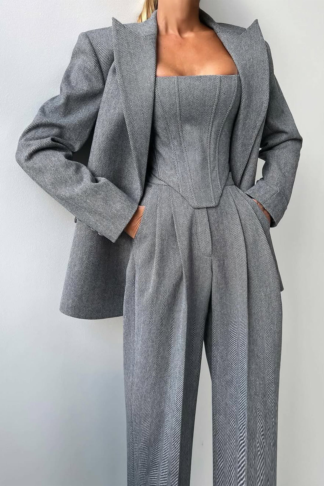 Dolce™ | Tredelt Sæt med Dobbelt Radet Blazer