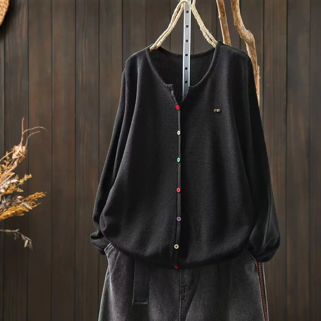 Josepha™ | Strikket Langærmet Cardigan med Knapper