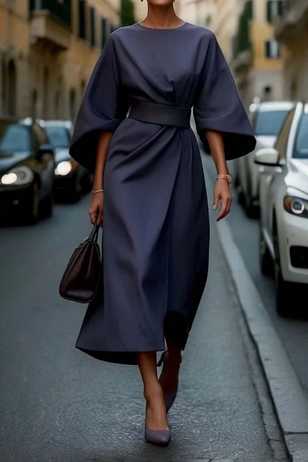 Ingrid™ | Elegant Kjole med Lanterneærmer