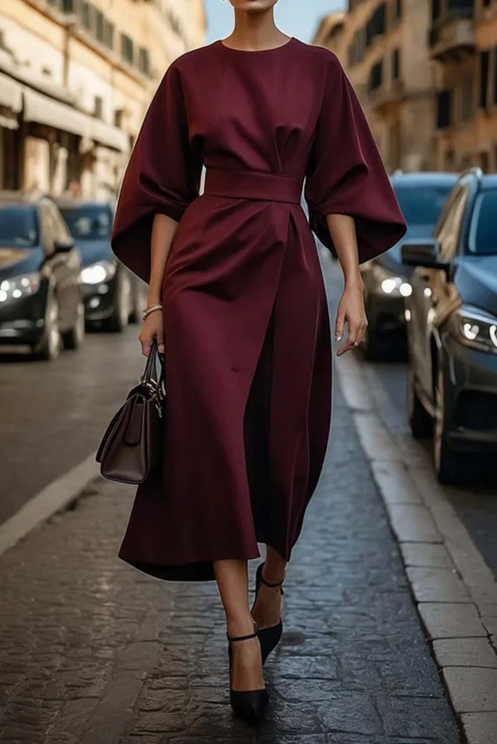 Ingrid™ | Elegant Kjole med Lanterneærmer