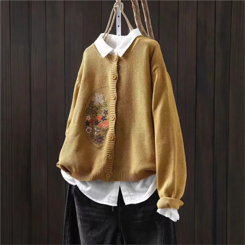 Signe™ | Casual Strikket O-hals Retro Sweater
