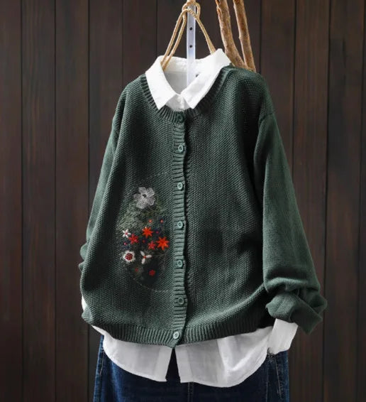 Signe™ | Casual Strikket O-hals Retro Sweater