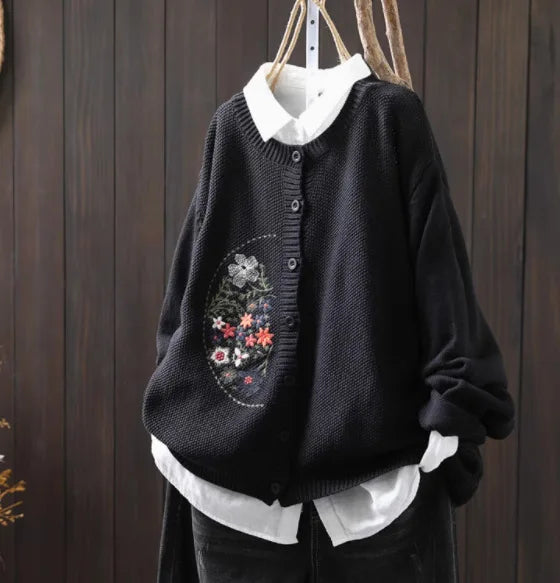 Signe™ | Casual Strikket O-hals Retro Sweater