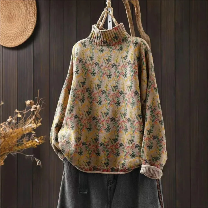 Sigrid™ | Jacquard Strikket Løs Sweater