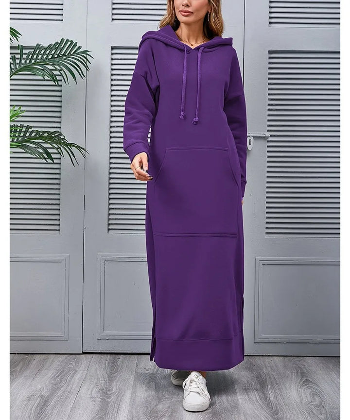 Ciska™ | Elegant Hættekjole med Lange Ærmer